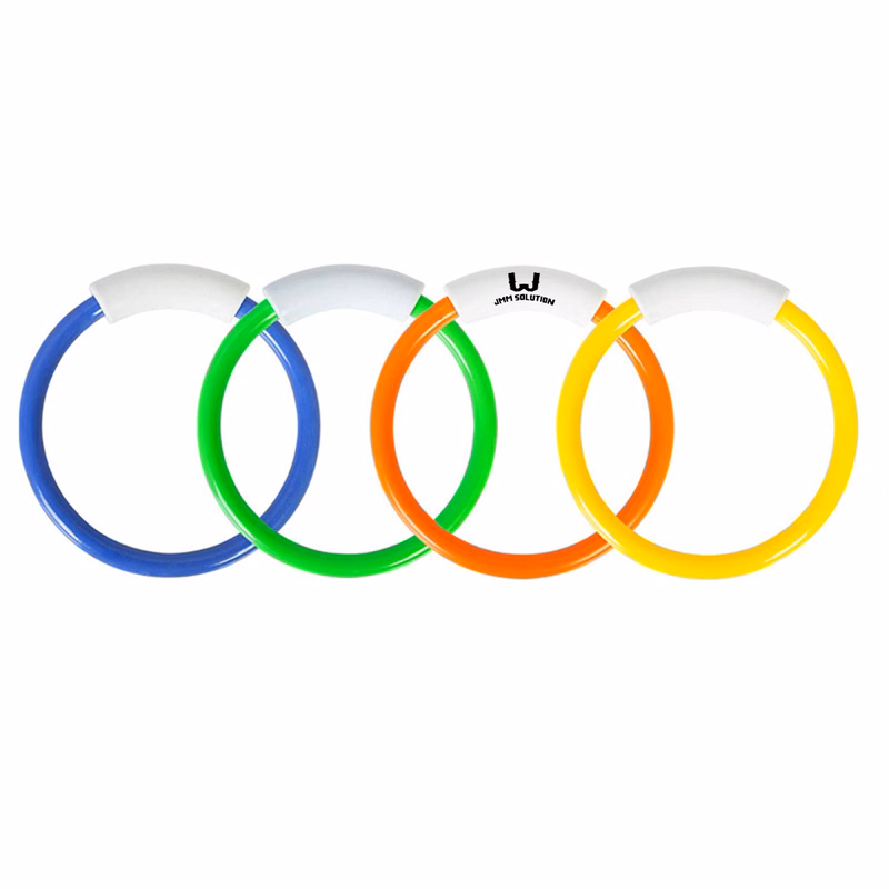 4 PCS Plastic Summer Swimming Pool Dive Rings Training Toy