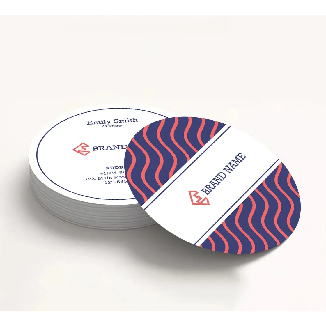 Circle Business Cards (2.5" Dia) 1