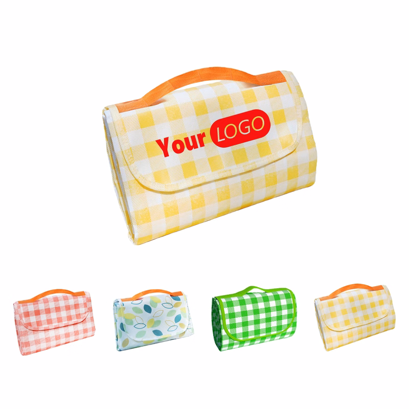 Personalized Checkered Outdoor Picnic Blanket