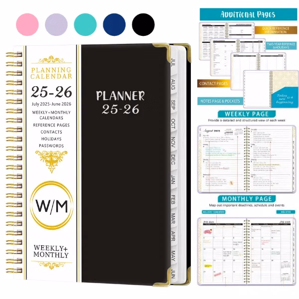 2025-2026 Weekly and Monthly Planner