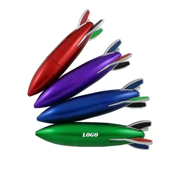 4 In 1 Multicolor Pen Mini Rocket Shape Pens for Office, School and Events 1