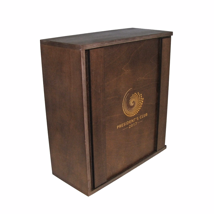 Crate Style Sliding Lid Box, 11 x 12 x 4.88"