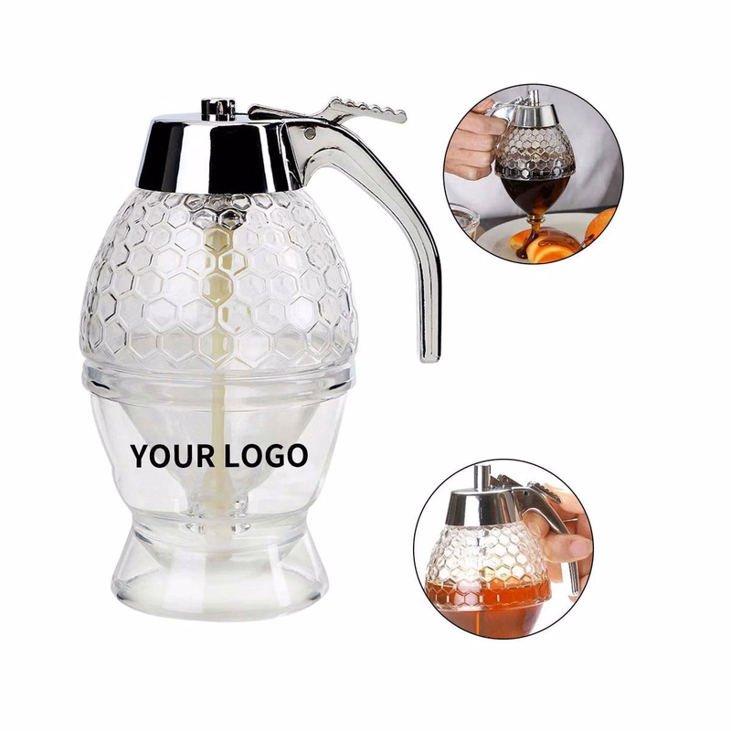 No Drip Honey Syrup Dispenser Glass Body