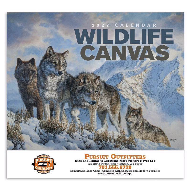 Good Value™ Wildlife Canvas - Stapled Calendar