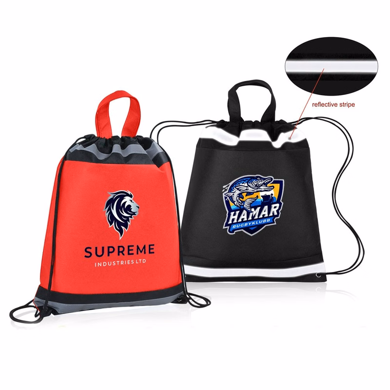 Small Reflective Drawstring Backpack