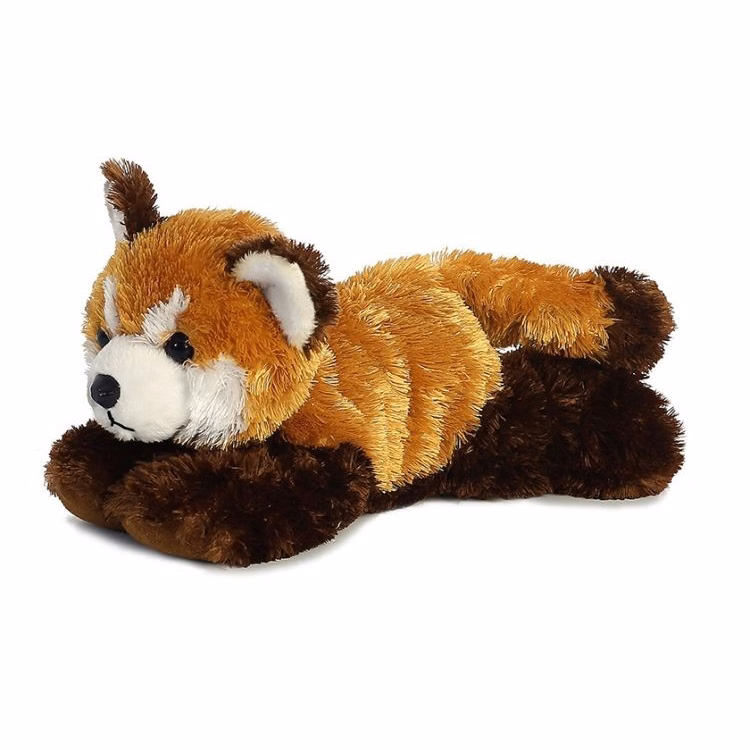8" Laying Red Panda Bear