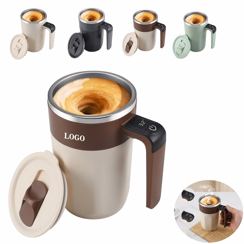 Temperature Display Self Stirring Mug
