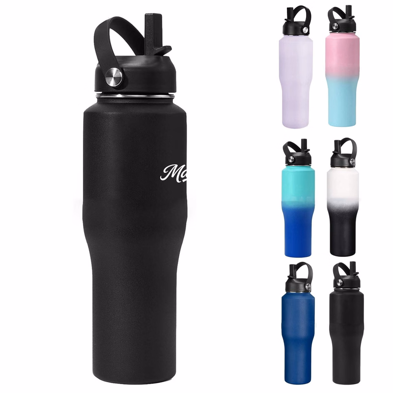 25oz Stainless Steel Wide Mouth Water Bottle w/ Handle