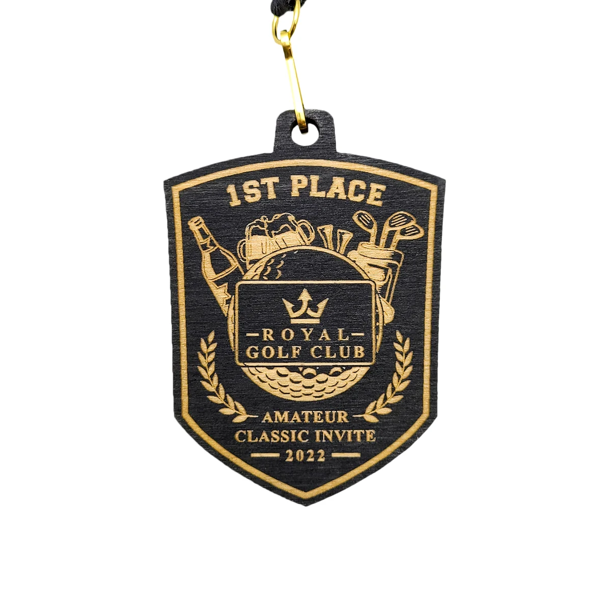 Wood Medals: 3 1/4" W x 3 1/4" H 1