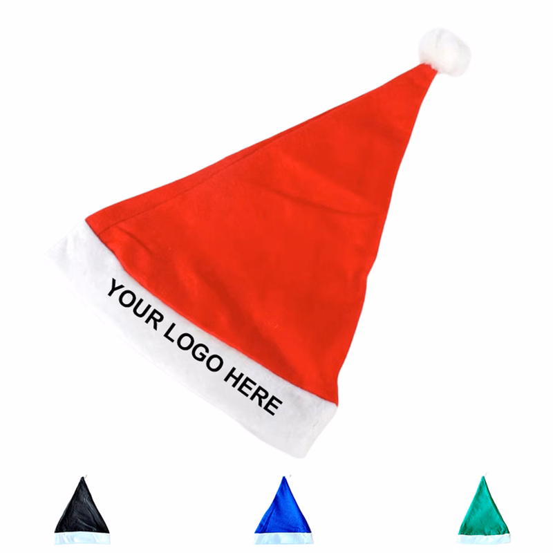 Customizable Multi Color Non-Woven Fabric Santa Hat with Logo