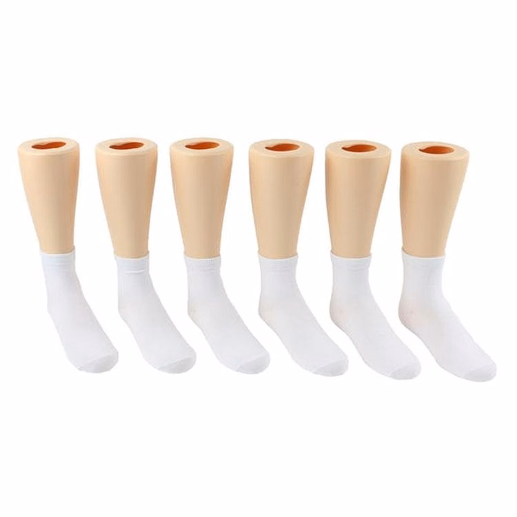 Kids' Crew Socks - White Size 6-8 Ages 8-12