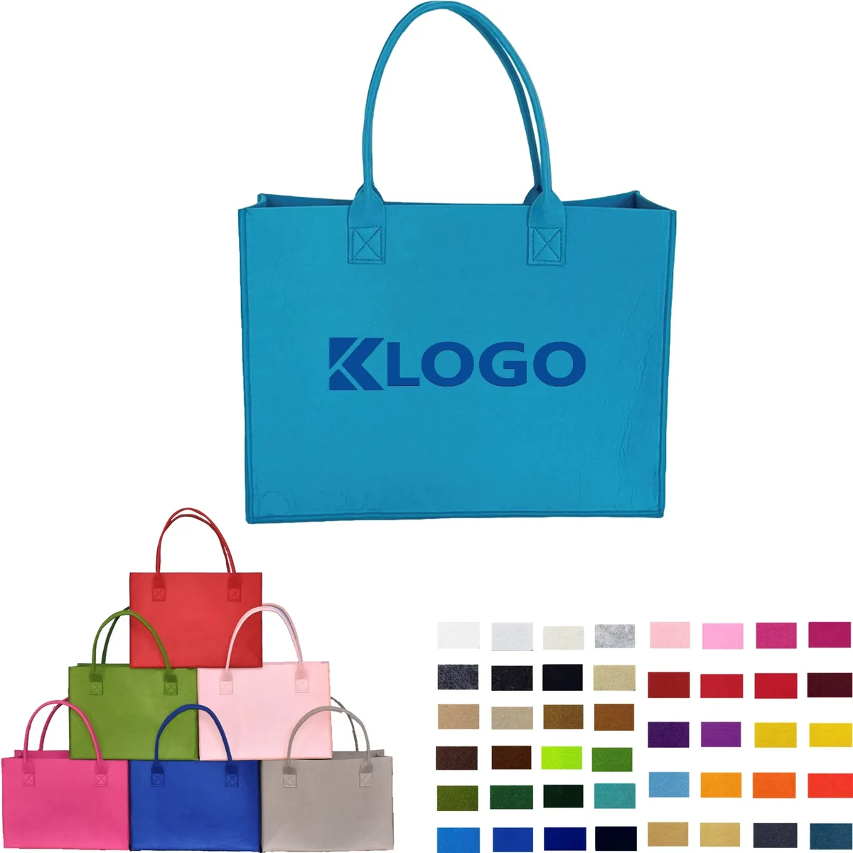 7.9" x 5.9" Felt Tote Bag 1