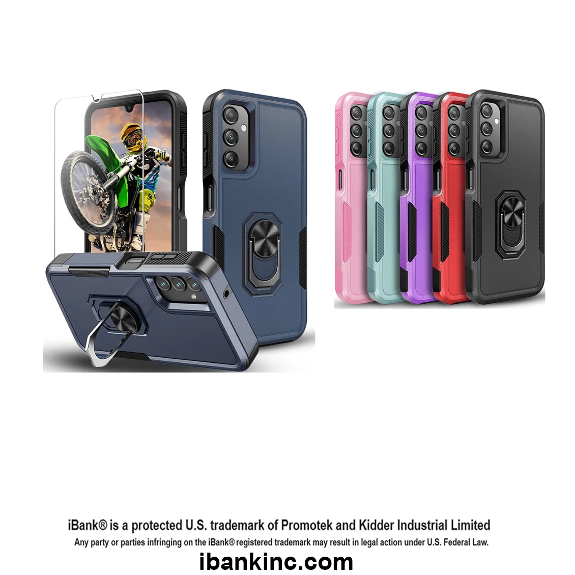 iBank ® Shockproof Case compatible with Galaxy A54/A55/A35/A71/A15/A16/A18 1