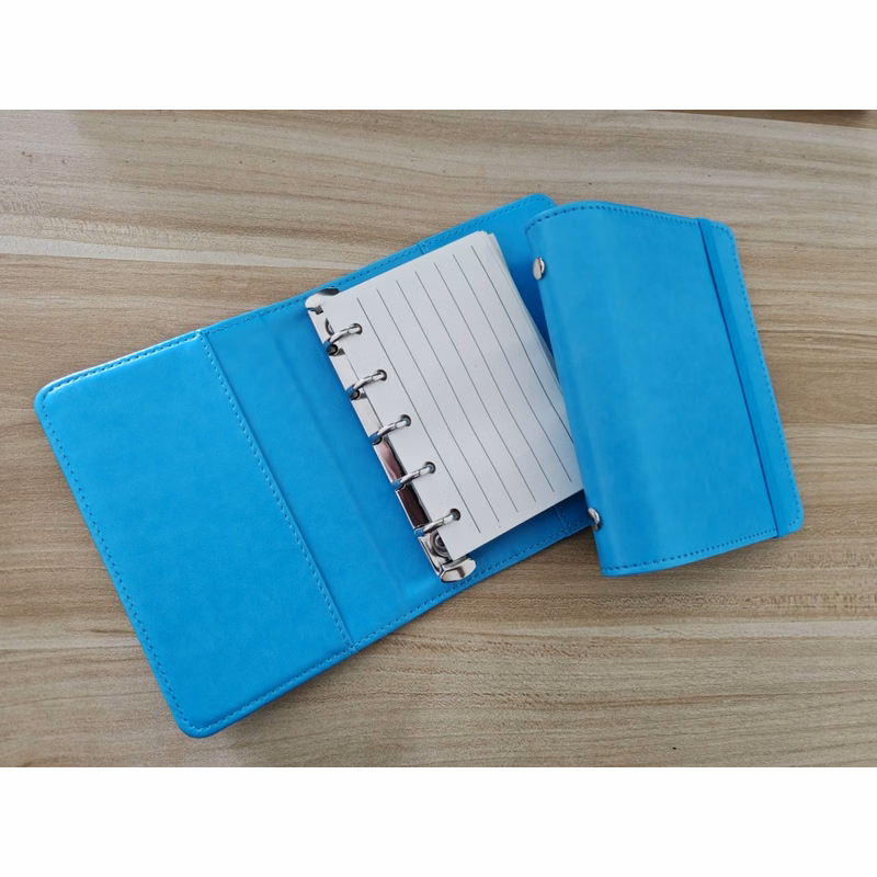 Durable leather binder with D-rings