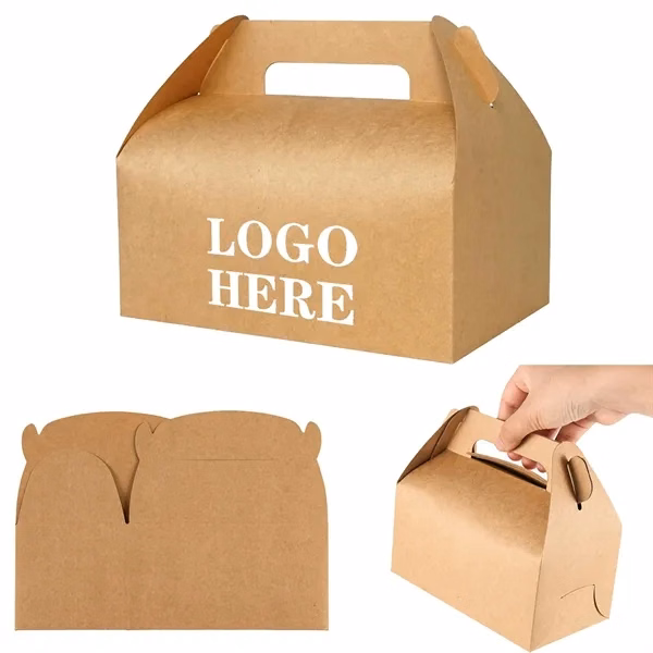 Custom Kraft Food Gable Box with Easy-Lock Tab — No-Tape Assembly Food Service