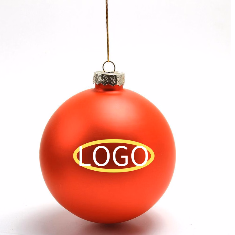 Custom Logo Christmas Glass Balls