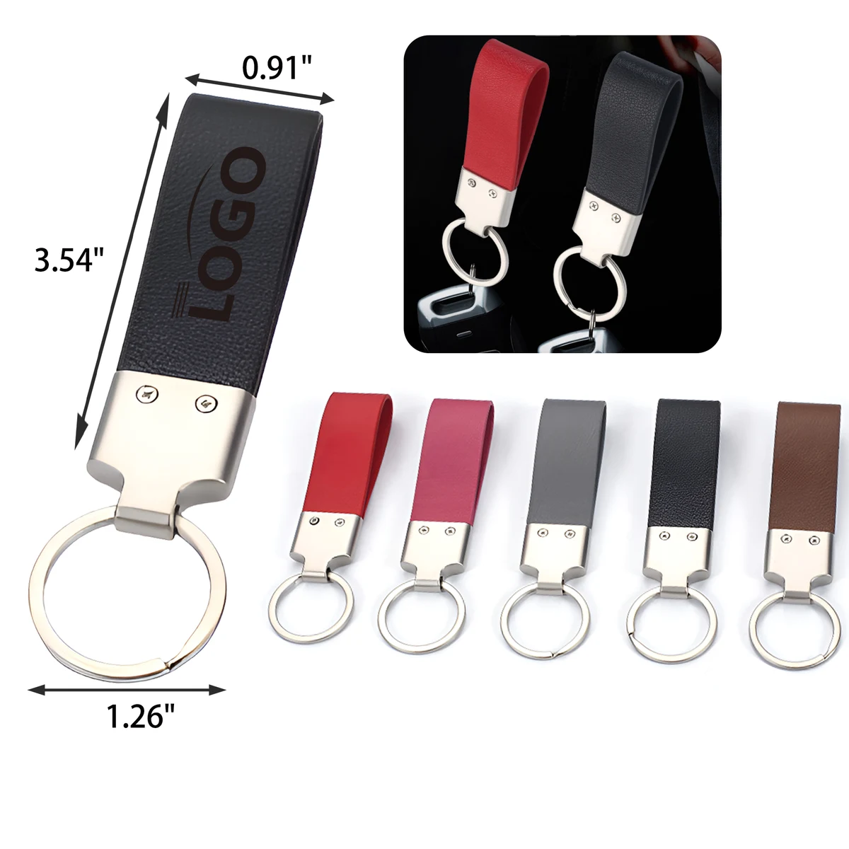 MOQ 50 PCS Soft Leather Keychain 1