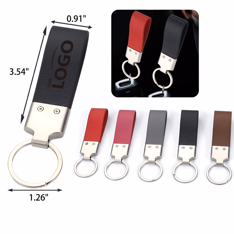 MOQ 50 PCS Soft Leather Keychain