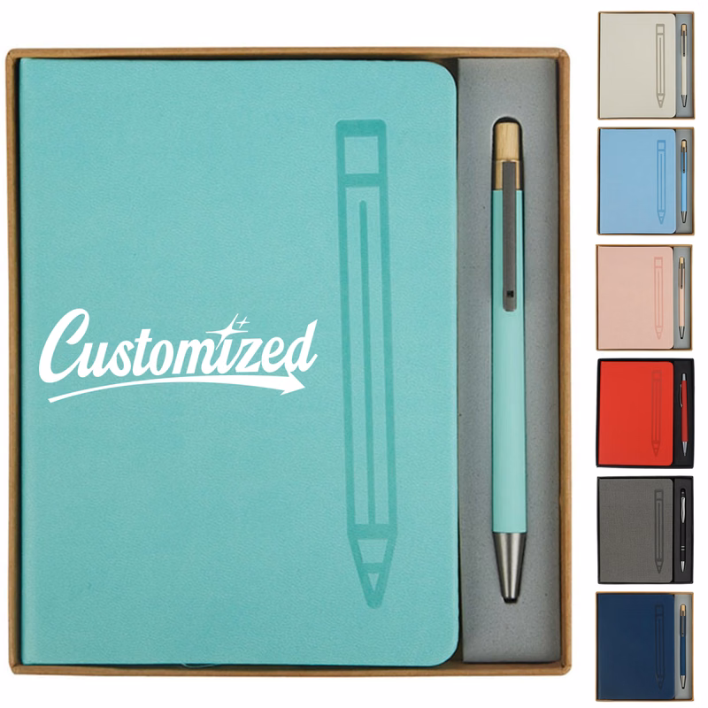 Notebook and Pen Gift Set with Magnetic Pen Slot