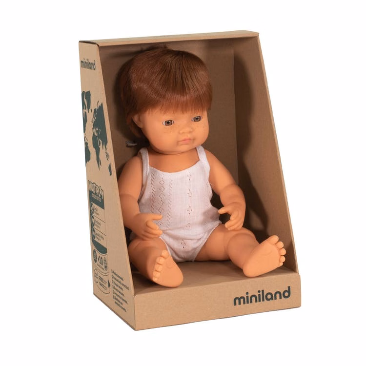 15" Baby Boy Dolls - Redhead Anatomically Correct