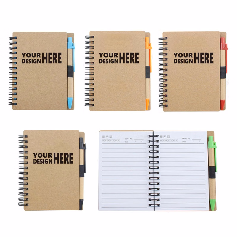 5" Eco Custom Kraft Journal & Pen Stationery Set