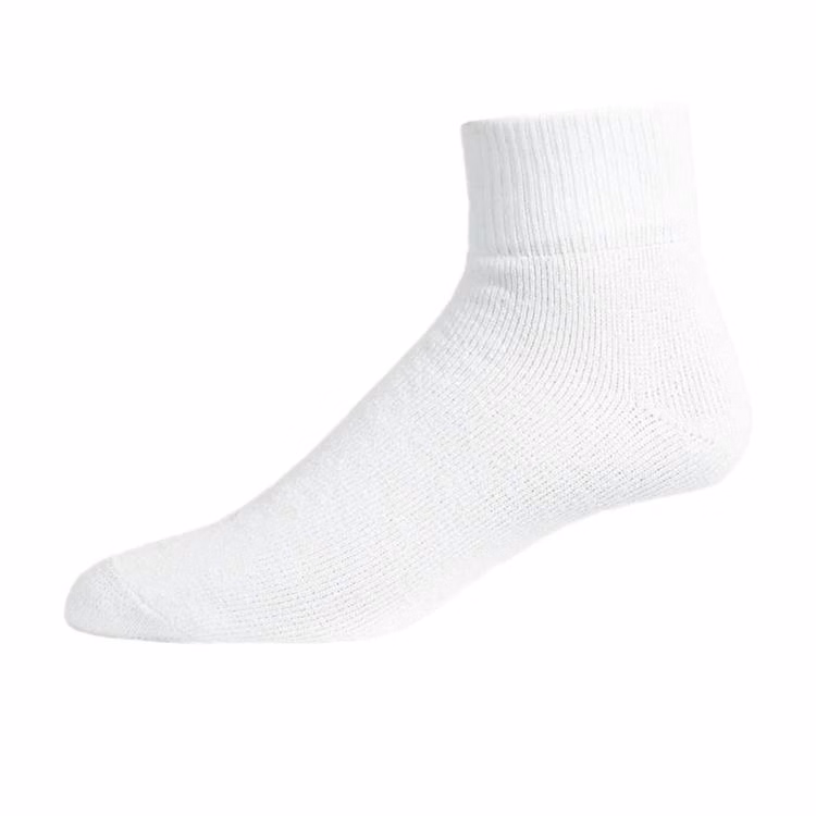 Kids' Quarter Sports Socks - White Size 4-6
