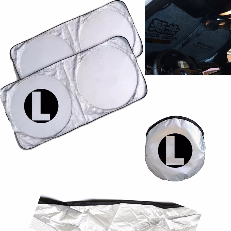 Foldable Dual-Ring Car Sunshade