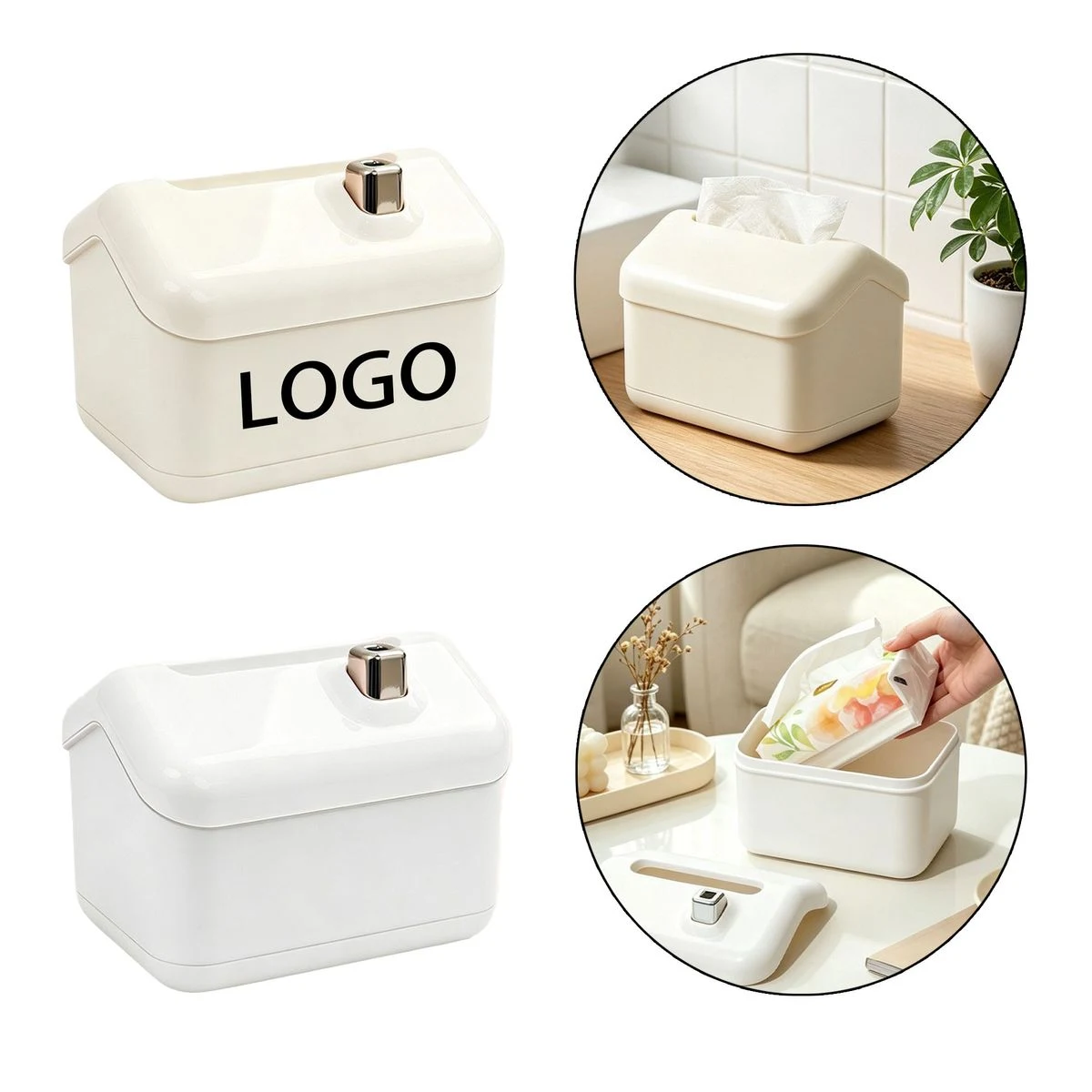 Large Capacity Snow House Tissue Box 1