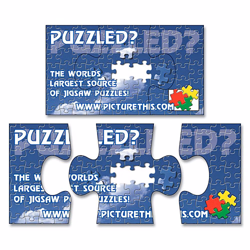 Magnet - 3-Piece Puzzle Shape (3.5x2) - 25 Mil.