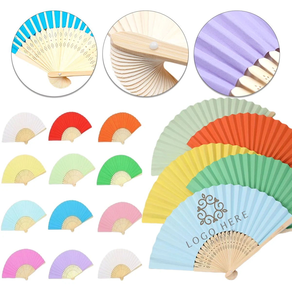 Colorful Promotional Folding Fan 1