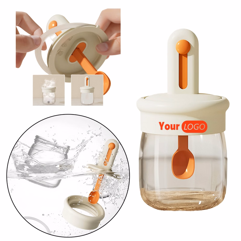 Spoon Lid Integrated Seasoning Jar
