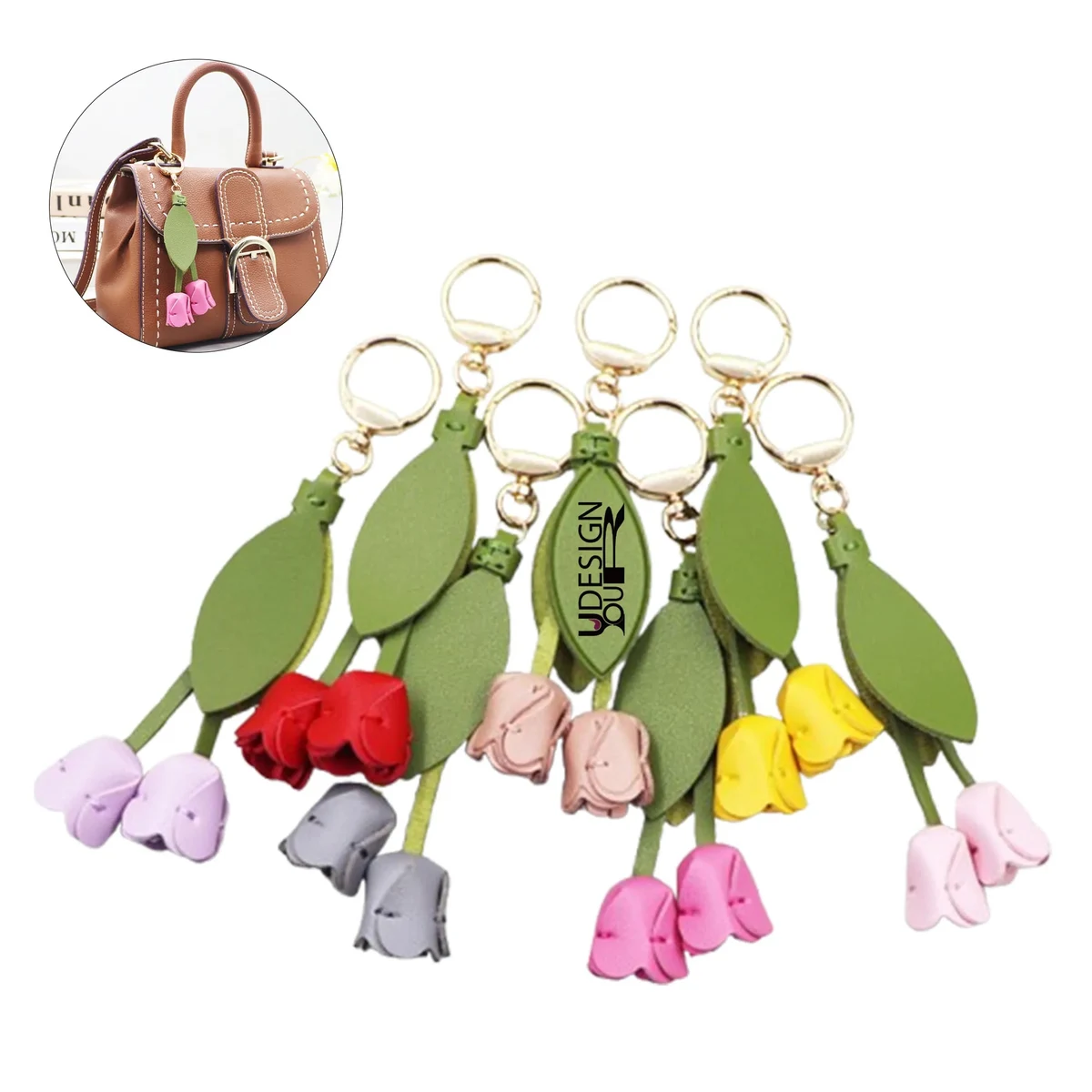 Lovely Floral Keychain Handcrafted Gift 1