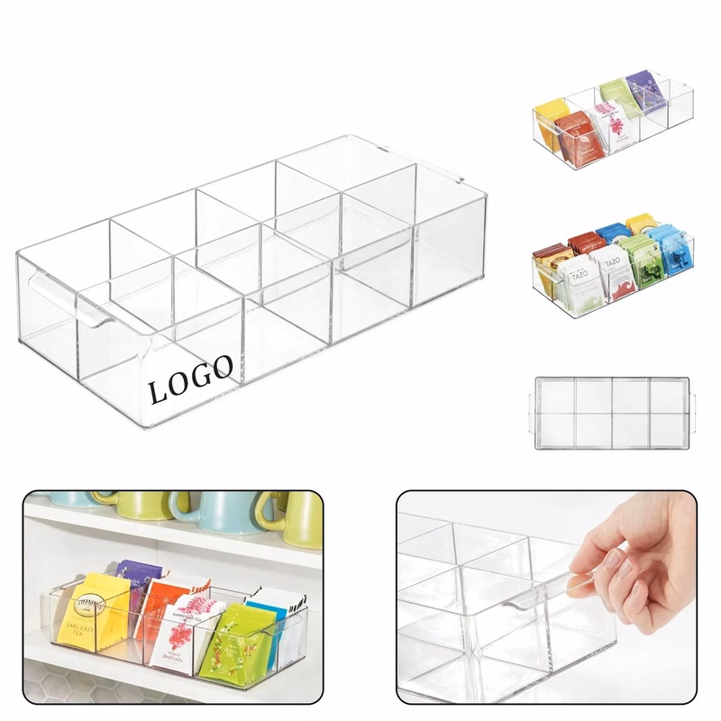 Plastic 8-Compartment Tea Organizer