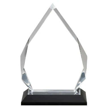 7 3/4" x 5 1/4" Clear Silver Diamond Acrylic Award 1