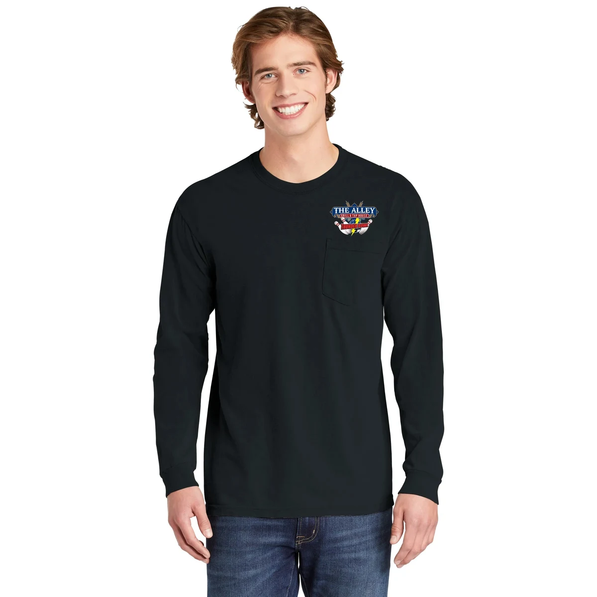 COMFORT COLORS ADULT 6.1 OZ LONG-SLEEVE POCKET T-SHIRT 1