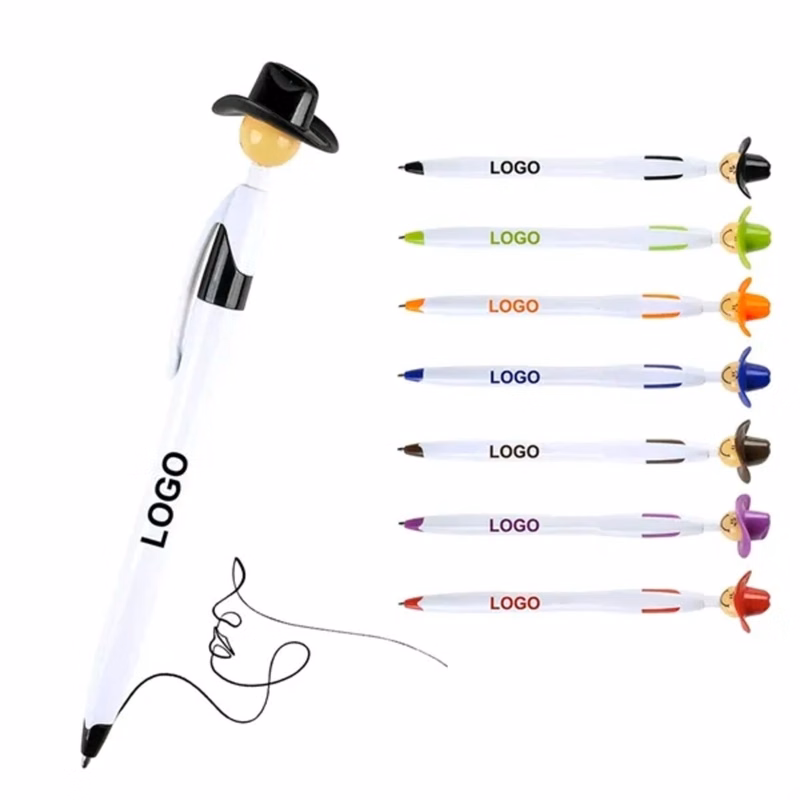 Cartoon Figure Hat Topper Ballpoint Pen