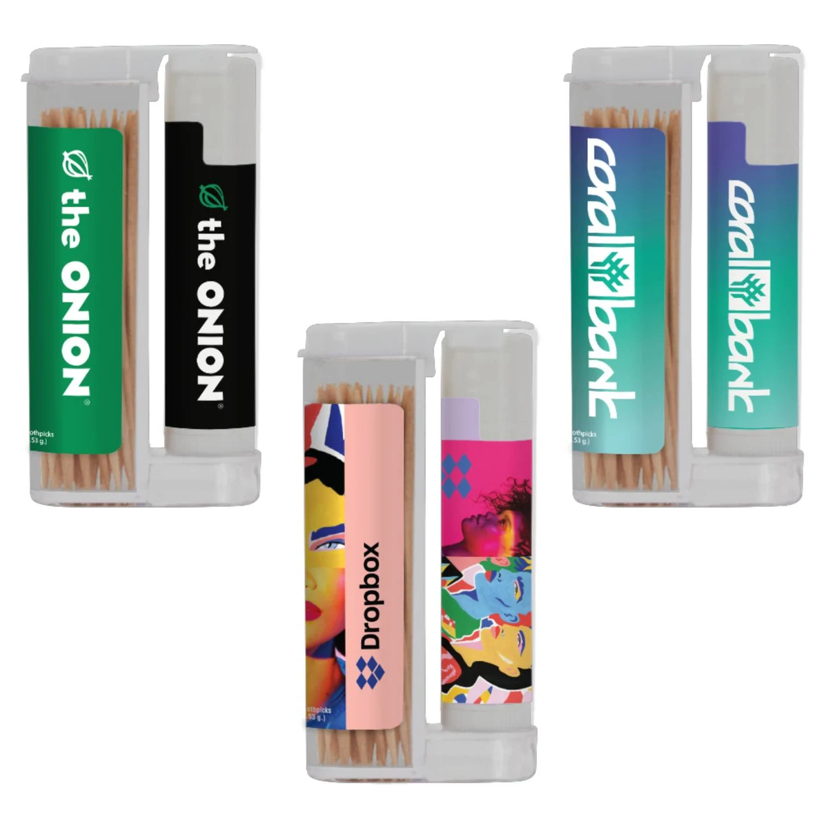 SPF 15 Lip Balm with Wooden Toothpick in a Flip-Top Container 1