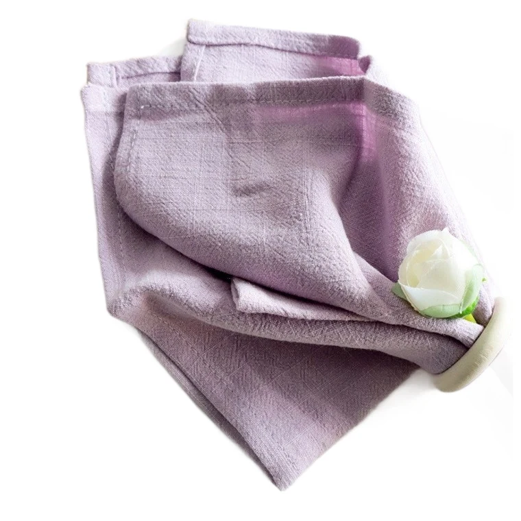 Solid Color Cotton Linen Blend Napkins 1