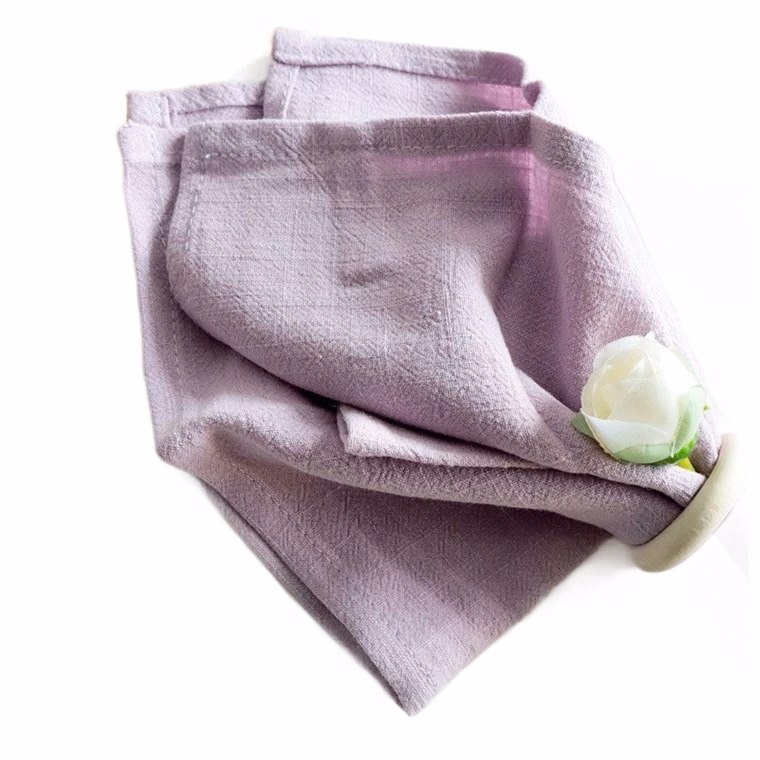 Solid Color Cotton Linen Blend Napkins