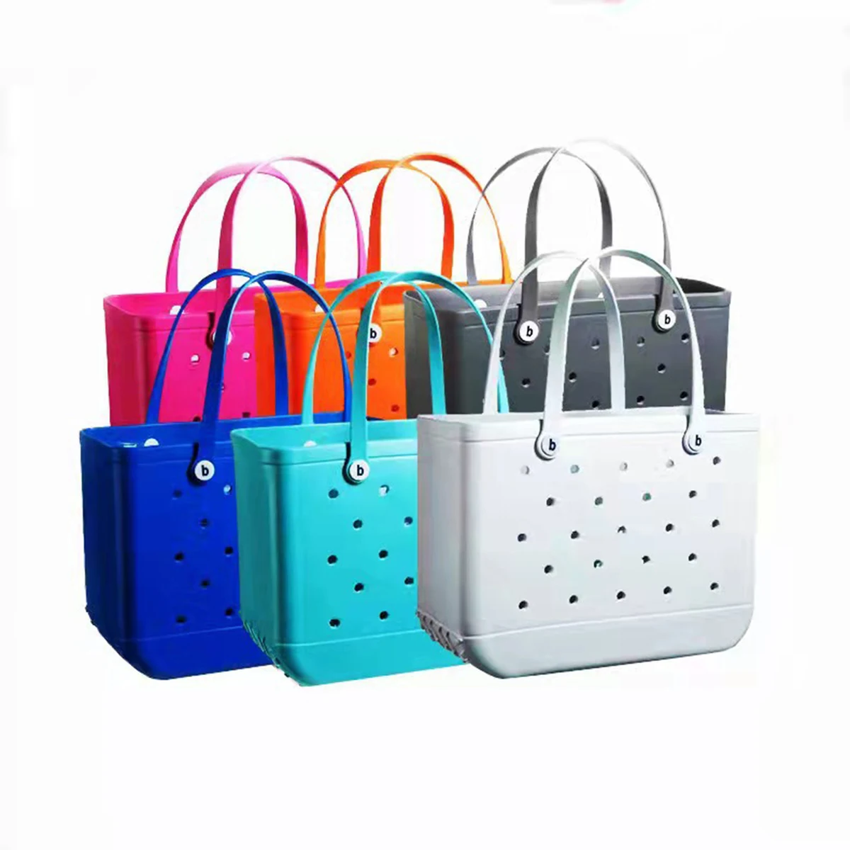 Durable Plastic Tote Bag With Hole 1