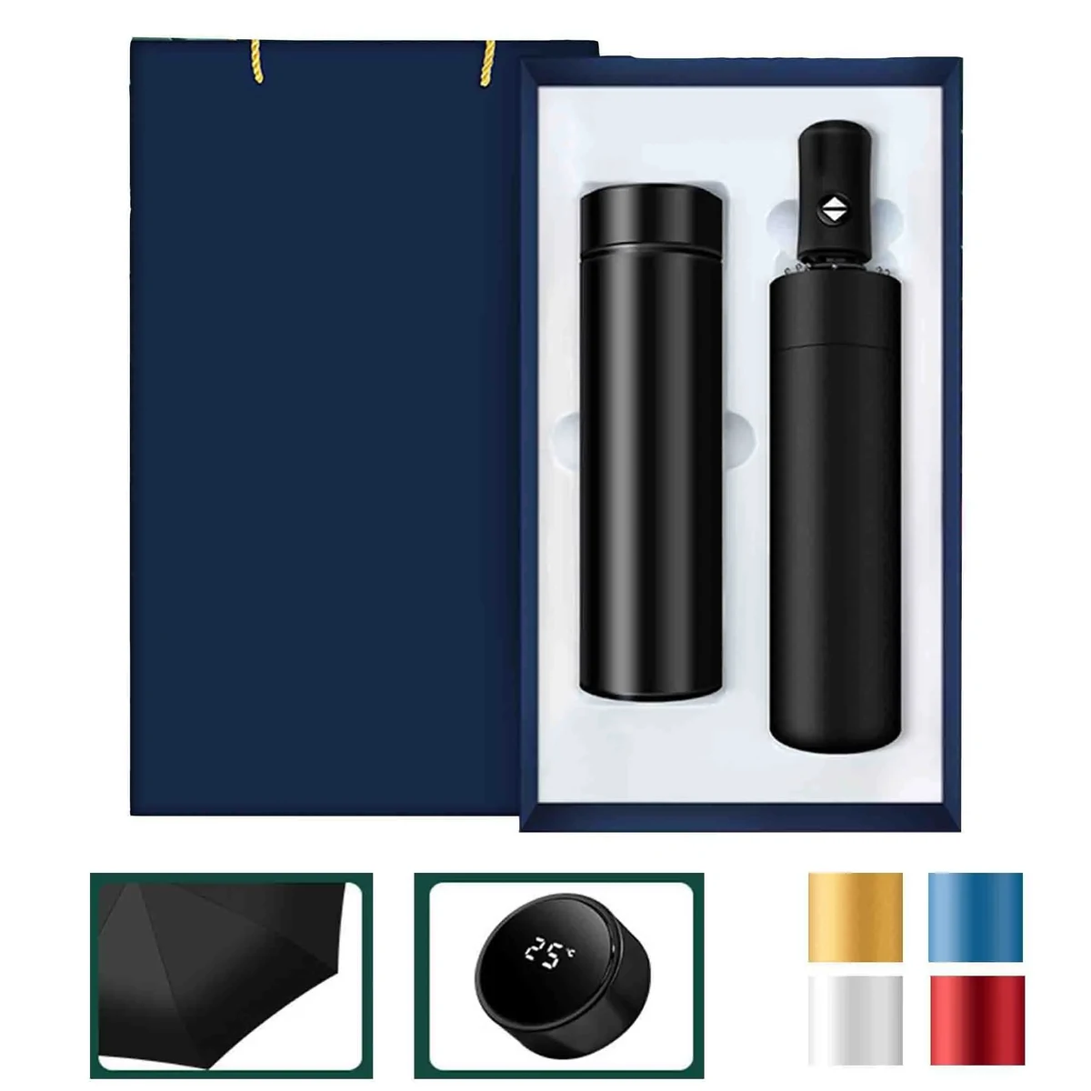 Gift Box Set Umbrella Smart Water Bottles Digital Temperatur 1