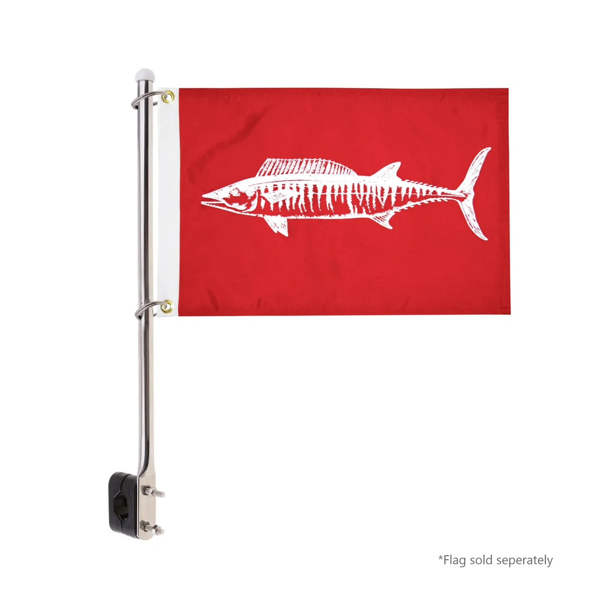 15" Stainless Steel Boat Flag Pole - Style A 1