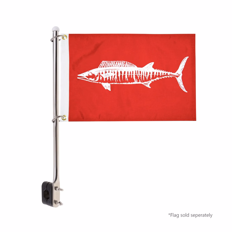 15" Stainless Steel Boat Flag Pole - Style A