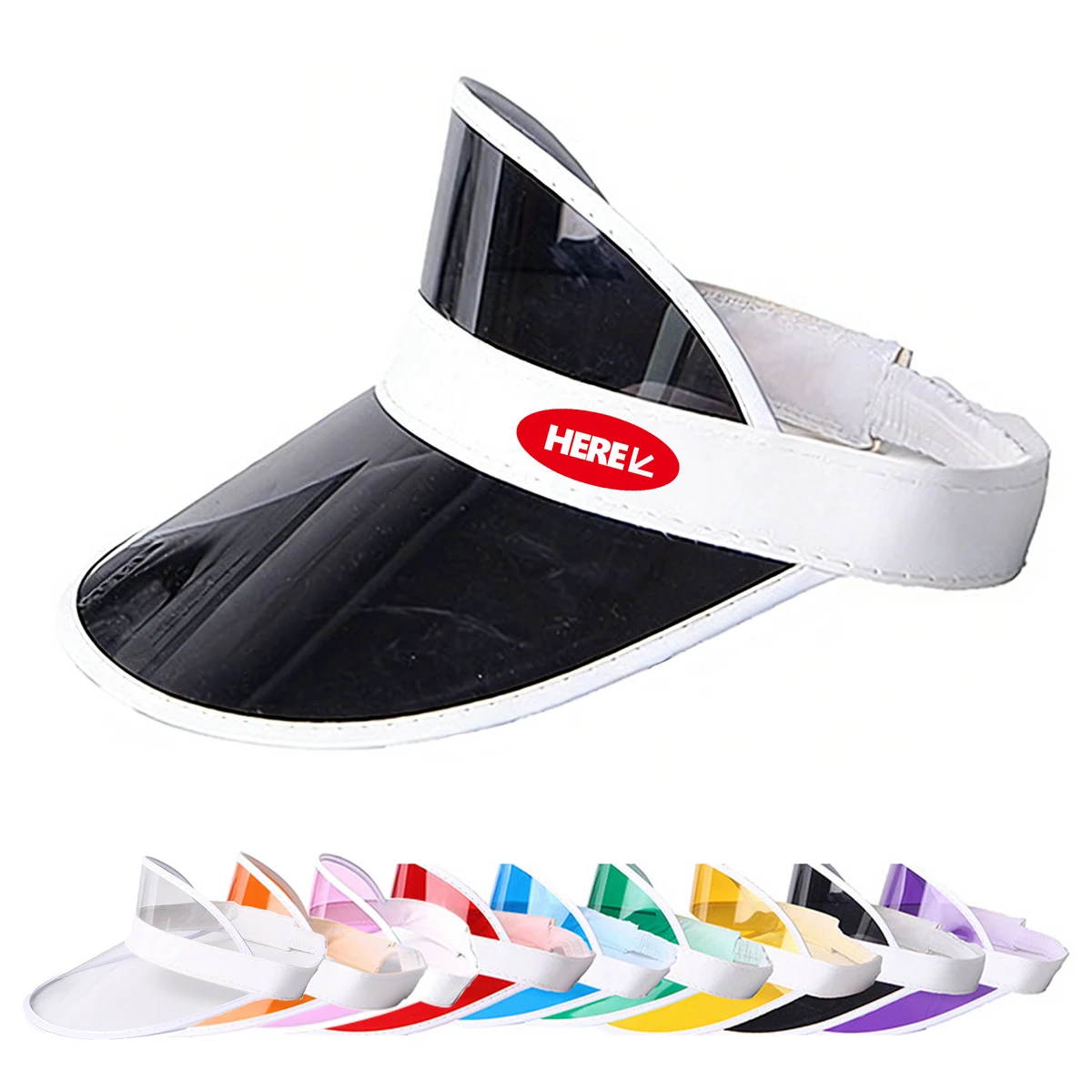 Transparent PVC Sun Visor Hat 1