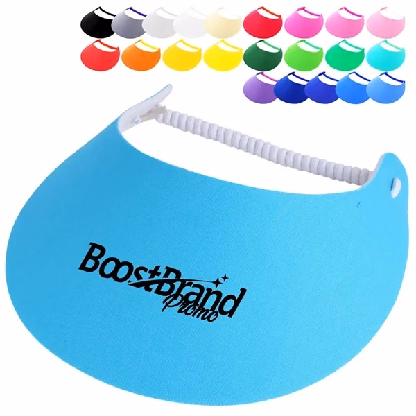 Custom Breathable Sun Visor with Adjustable Strap — Outdoor Events & Brand Visibility