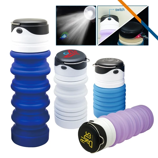 Luminous Elastic Collapsible Bottle for Commutes, Fitness and Travel 1