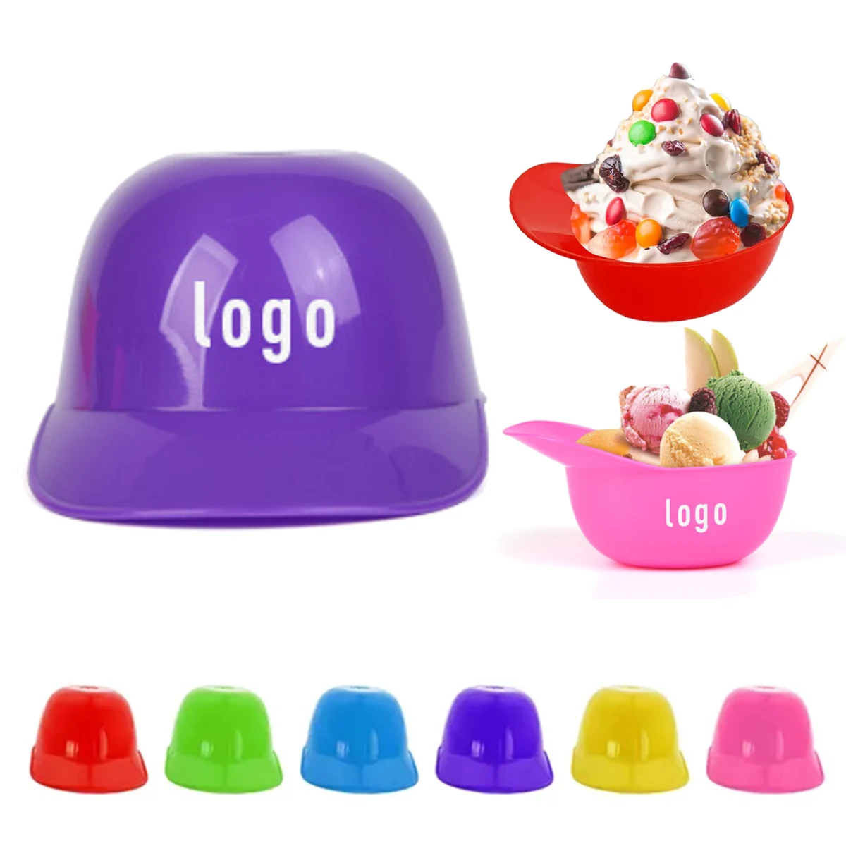 Baseball Shape Plastic Ice Cream Bowl 1