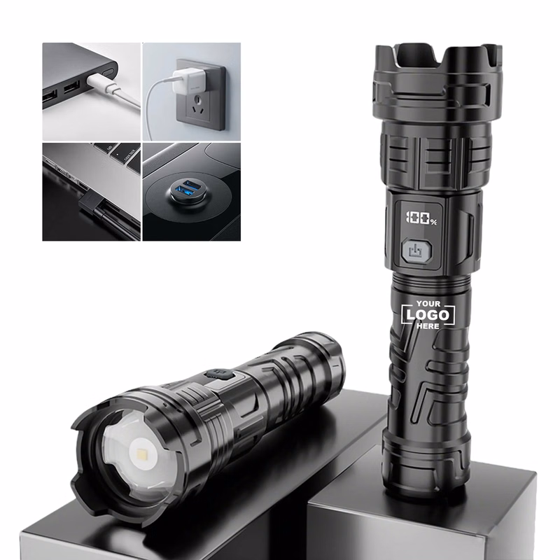 Multi Functional Digital Display Flashlight