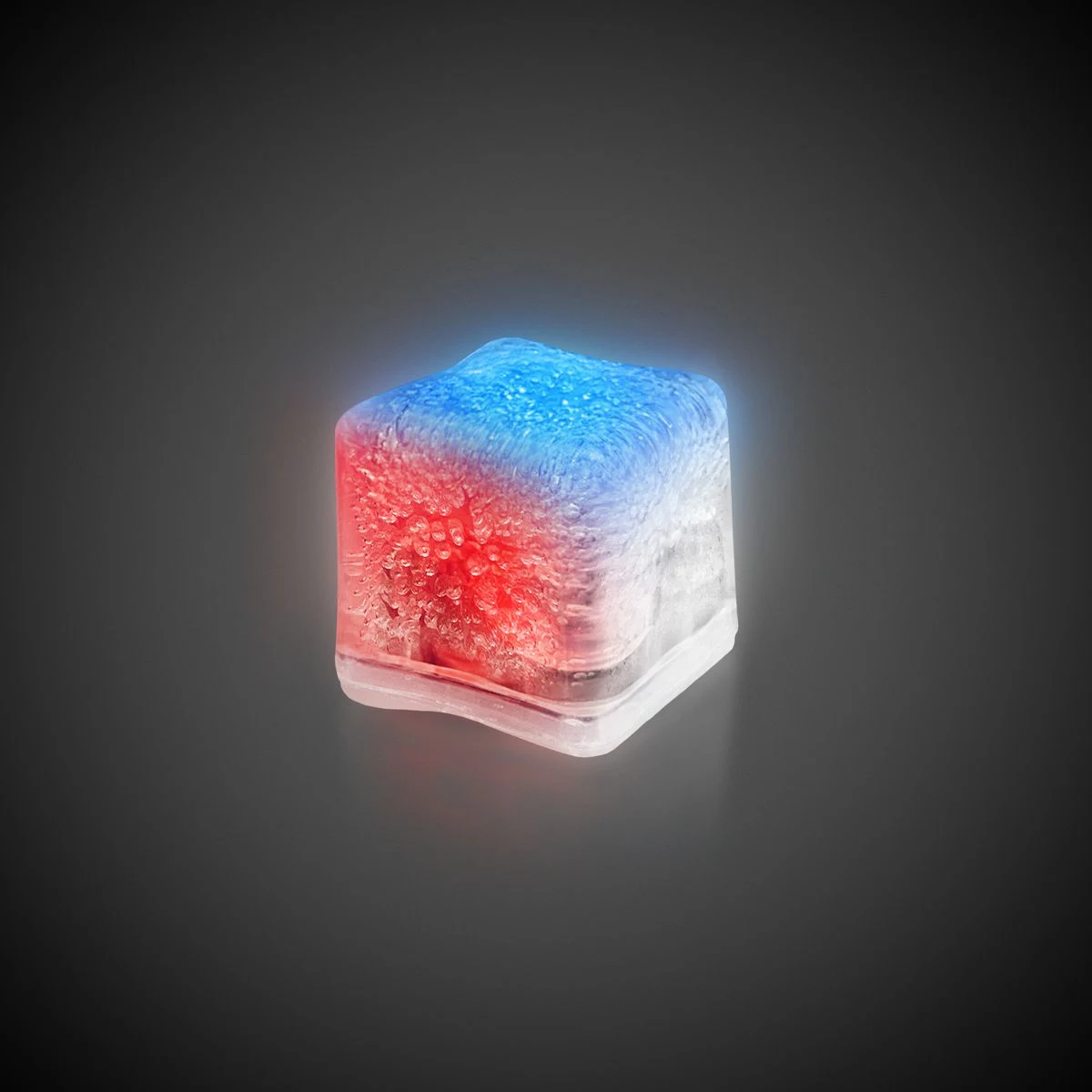 Red White & Blue Light Up Premium LitedIce Brand Ice Cube 1