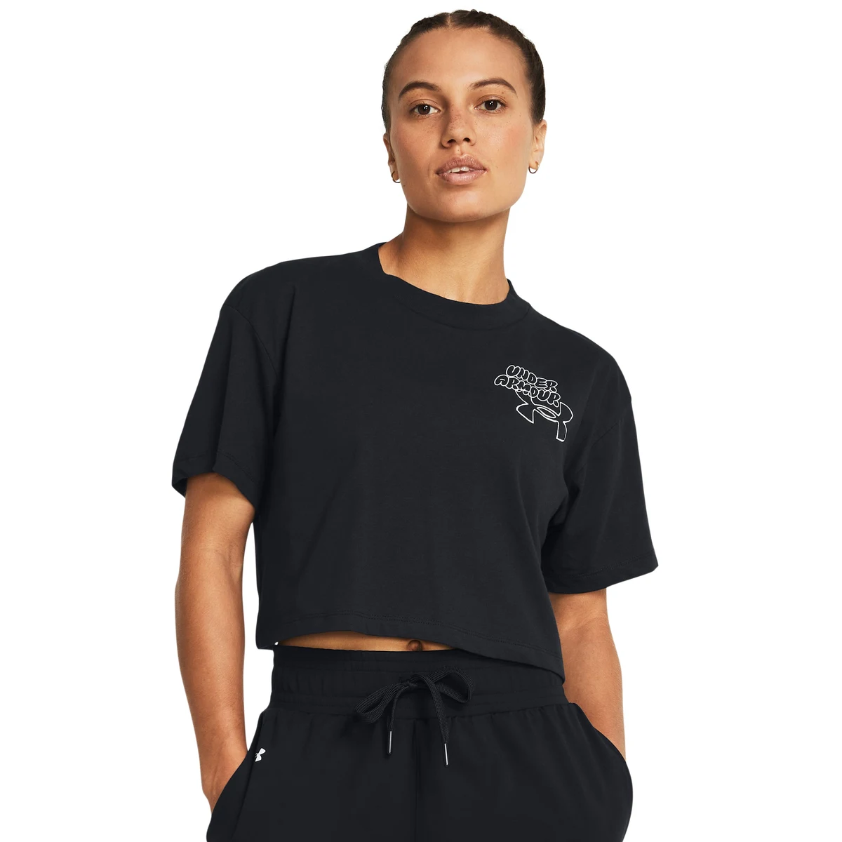 UA Bubble Script Women's Crop Short Sleeve 1